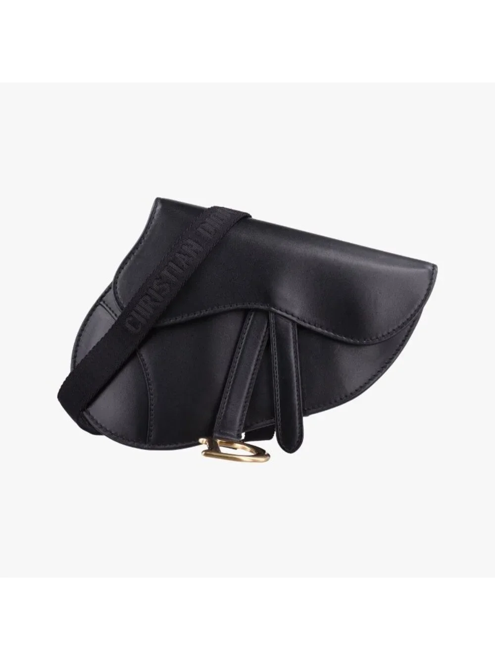 Dior Saddle Black Leather Shoulder Bag